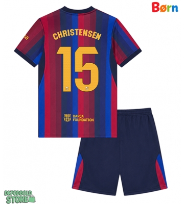 Barcelona Andreas Christensen #15 Replika Babytøj Hjemmebanesæt Børn 2026-27 Kortærmet (+ Korte bukser)